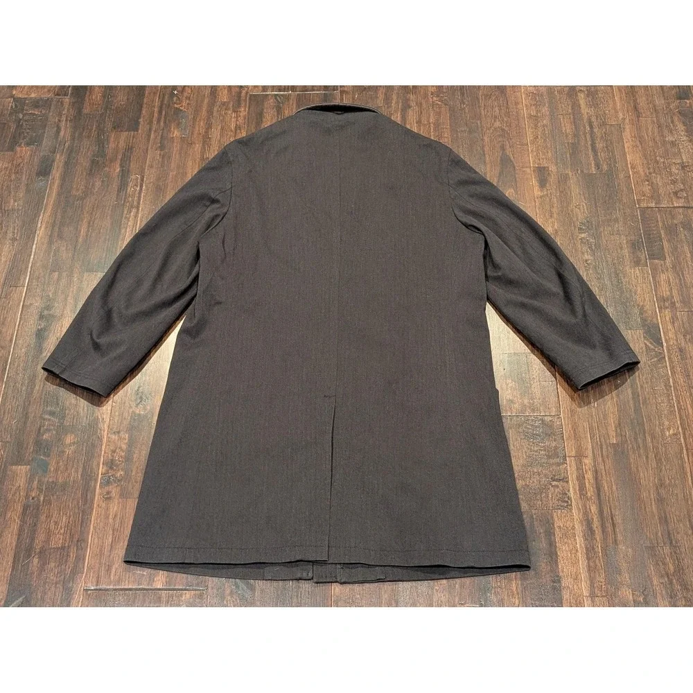 Michael Kors Coat Mens L Charcoal Herringbone Zip Quilted Lined‎ Water Resistant